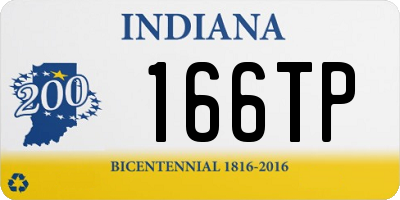 IN license plate 166TP