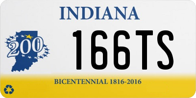 IN license plate 166TS