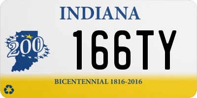 IN license plate 166TY