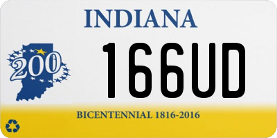 IN license plate 166UD