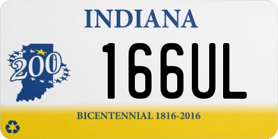 IN license plate 166UL