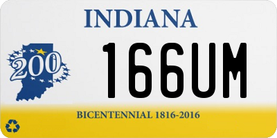 IN license plate 166UM