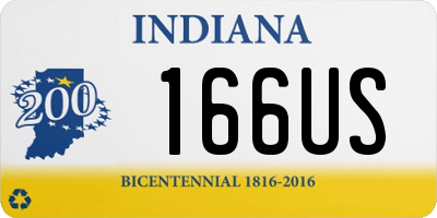 IN license plate 166US