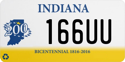 IN license plate 166UU