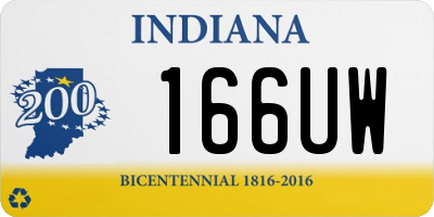 IN license plate 166UW