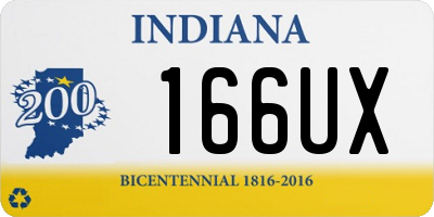 IN license plate 166UX