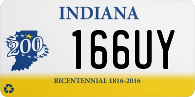 IN license plate 166UY