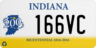 IN license plate 166VC