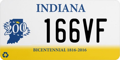 IN license plate 166VF