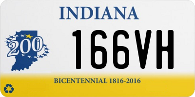IN license plate 166VH