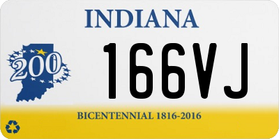 IN license plate 166VJ
