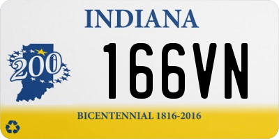 IN license plate 166VN