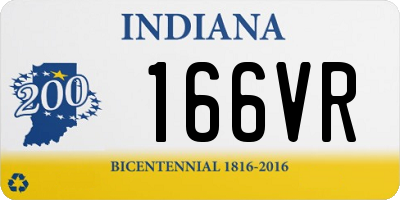 IN license plate 166VR
