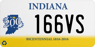 IN license plate 166VS