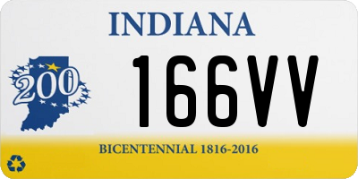 IN license plate 166VV