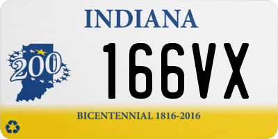 IN license plate 166VX