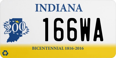 IN license plate 166WA