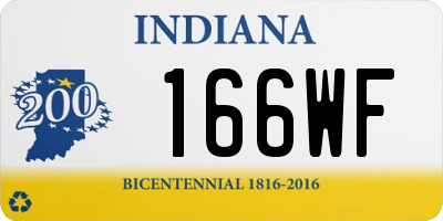 IN license plate 166WF