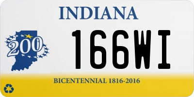 IN license plate 166WI
