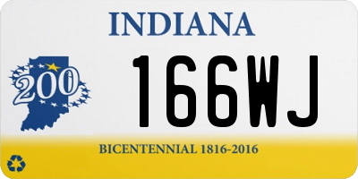 IN license plate 166WJ