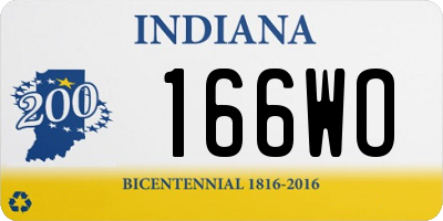IN license plate 166WO