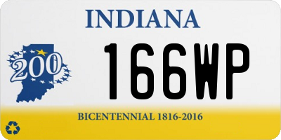 IN license plate 166WP