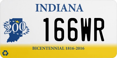 IN license plate 166WR