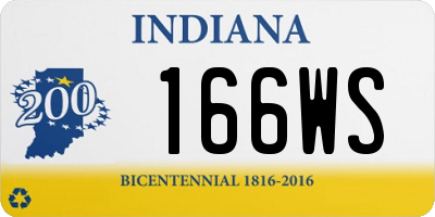 IN license plate 166WS