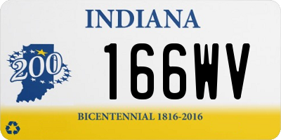 IN license plate 166WV