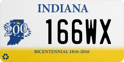 IN license plate 166WX