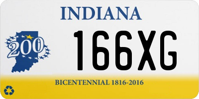 IN license plate 166XG