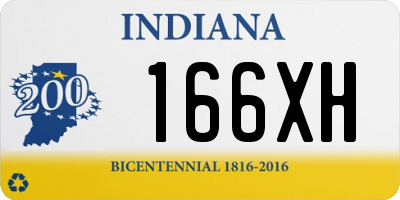 IN license plate 166XH