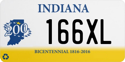 IN license plate 166XL