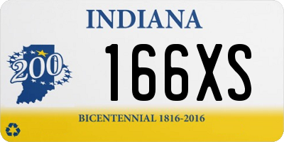 IN license plate 166XS