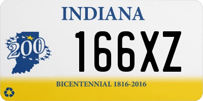 IN license plate 166XZ