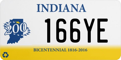 IN license plate 166YE