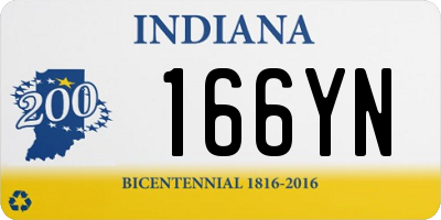 IN license plate 166YN