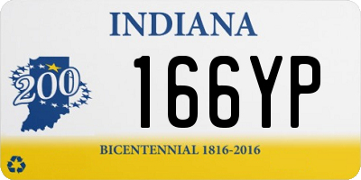 IN license plate 166YP