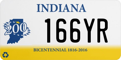 IN license plate 166YR