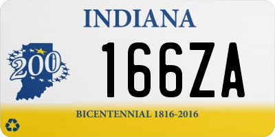 IN license plate 166ZA