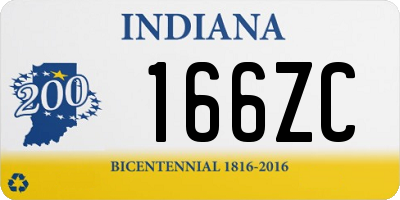 IN license plate 166ZC