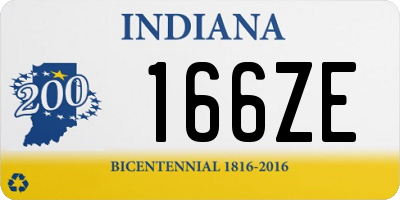 IN license plate 166ZE