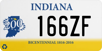 IN license plate 166ZF