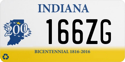 IN license plate 166ZG