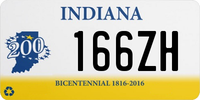 IN license plate 166ZH