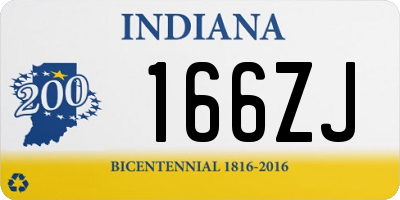 IN license plate 166ZJ