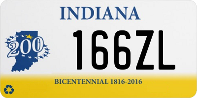 IN license plate 166ZL