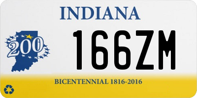 IN license plate 166ZM