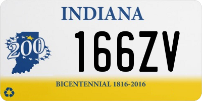 IN license plate 166ZV