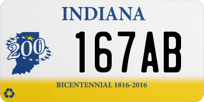 IN license plate 167AB